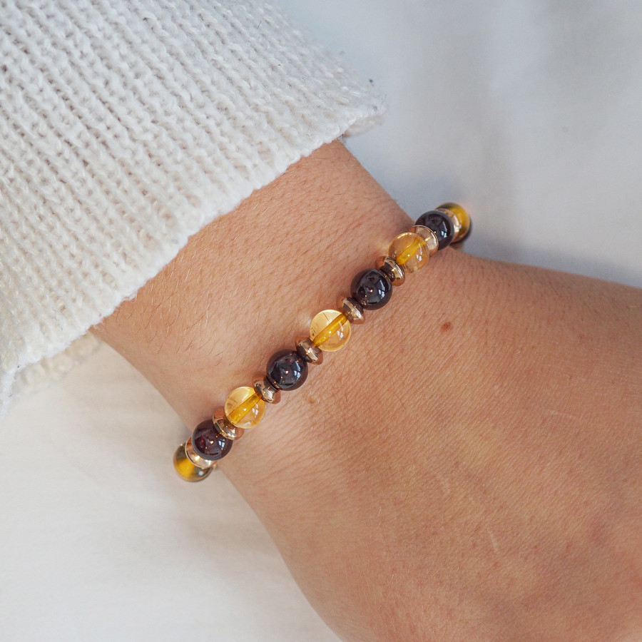 Bracelet "Power Boost" - Citrine & Grenat - Lily Parker