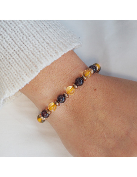 Bracelet "Power Boost" - Citrine & Grenat - Lily Parker