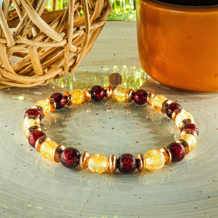 Bracelet "Power Boost" - Citrine & Grenat - Lily Parker