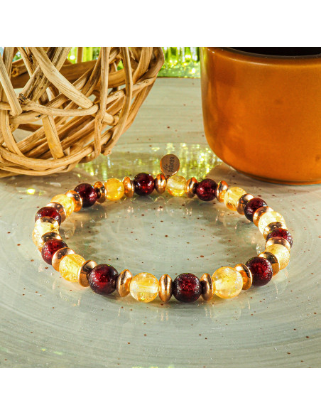 Bracelet "Power Boost" - Citrine & Grenat - Lily Parker