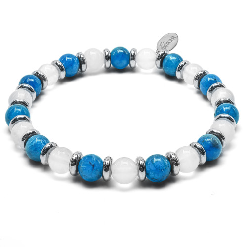 Bracelet "Stop Fringale" - Apatite & Pierre de lune - Lily Parker