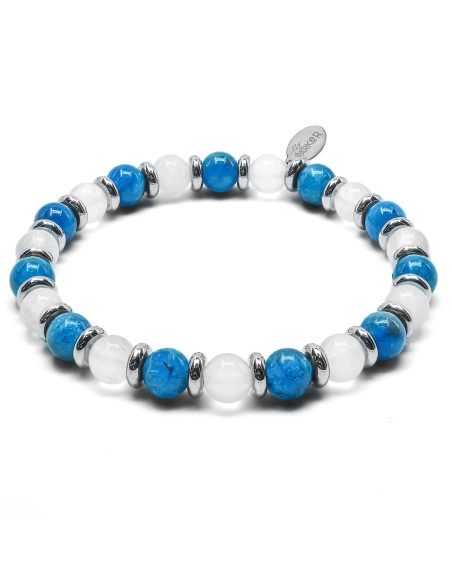 Bracelet "Stop Fringale" - Apatite & Pierre de lune - Lily Parker