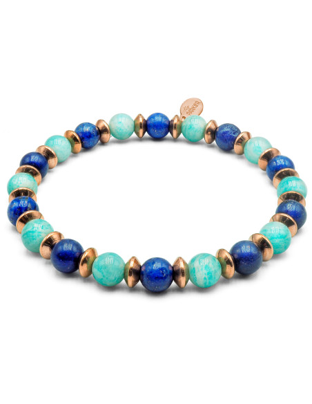 Bracelet "Croissance Harmonieuse" - Lapis Lazuli & Amazonite - Lily Parker