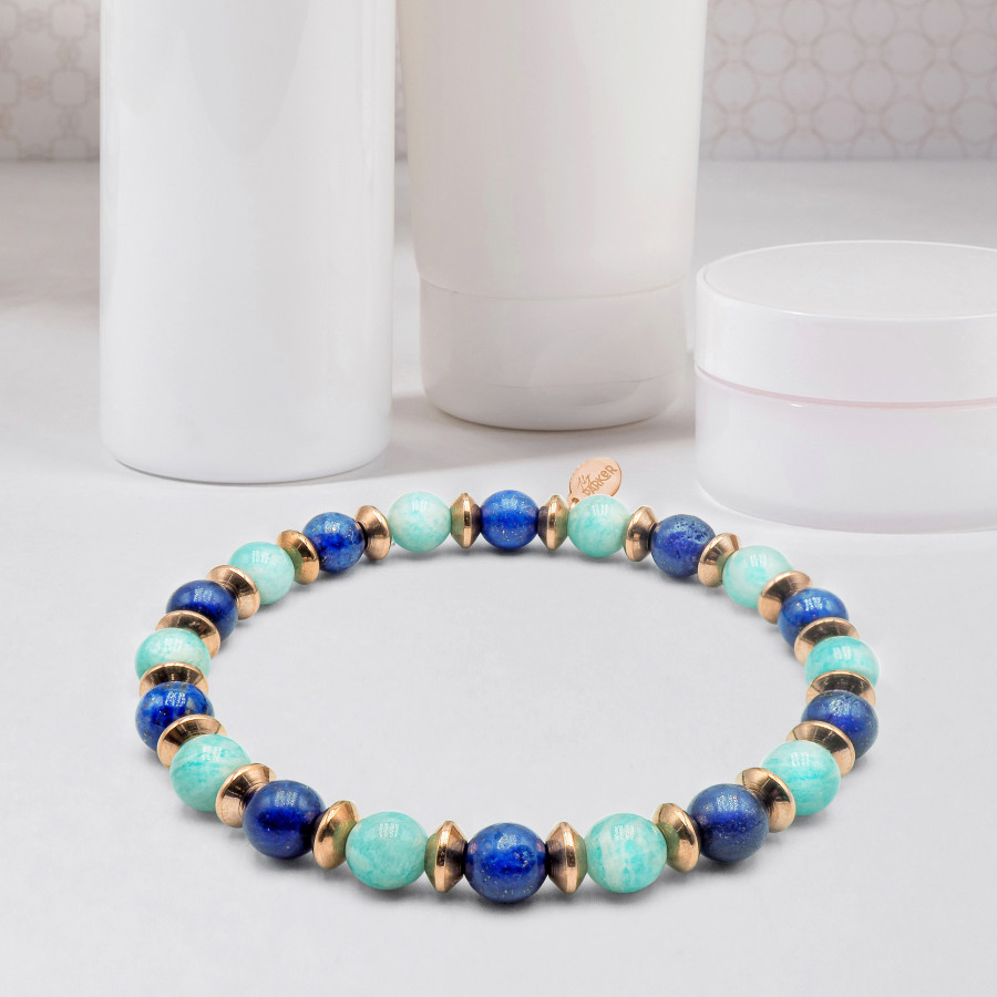 Bracelet "Croissance Harmonieuse" - Lapis Lazuli & Amazonite - Lily Parker