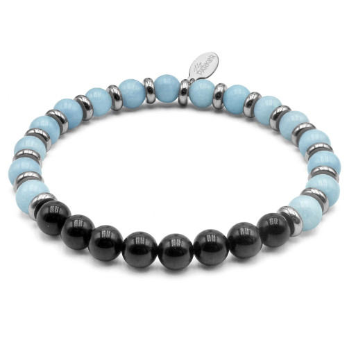 Bracelet "Peau Apaisée" - Aigue Marine & Tourmaline noire - Lily Parker