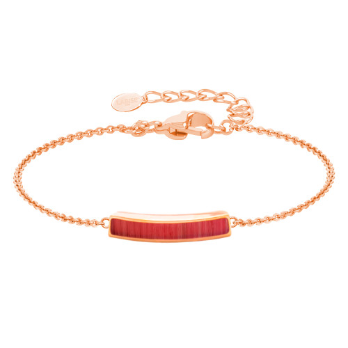 Bracelet acier - PVD rosé - bois rose - 30x5mm - 15+5cm - LABISE Paris