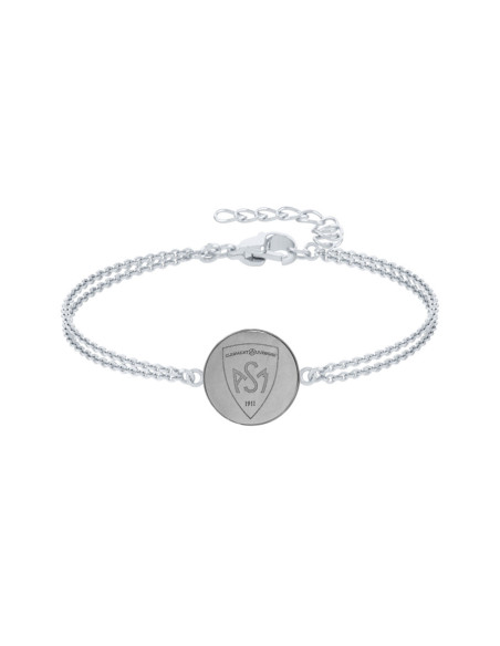 Bracelet ASM - acier argent - Logo blason ASM - argenté brillant – Bijoux Officiels ASM Clermont