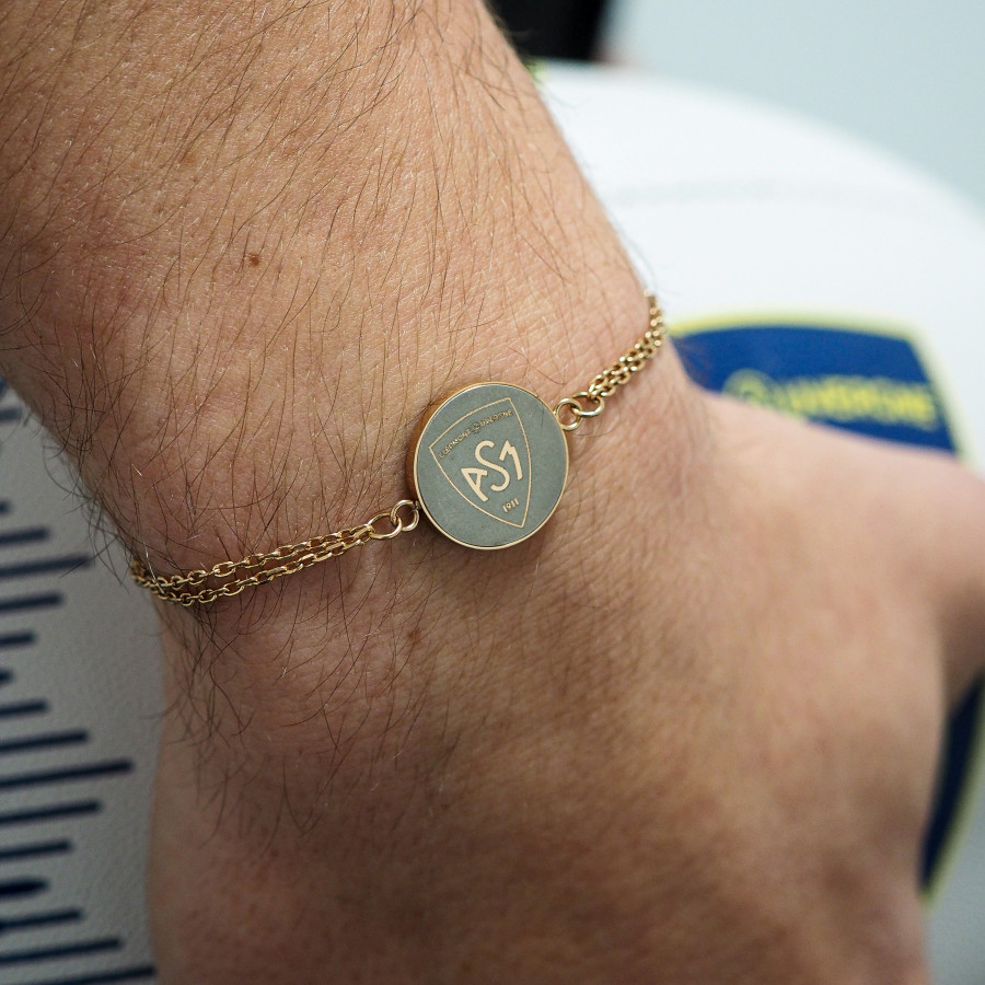Bracelet ASM - acier rosé - Logo blason ASM - rosé mat – Bijoux Officiels ASM Clermont