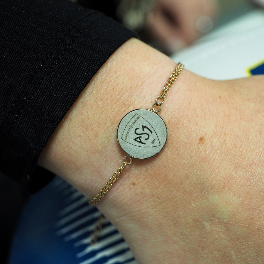 Bracelet ASM - acier rosé - Logo blason ASM - rosé mat – Bijoux Officiels ASM Clermont