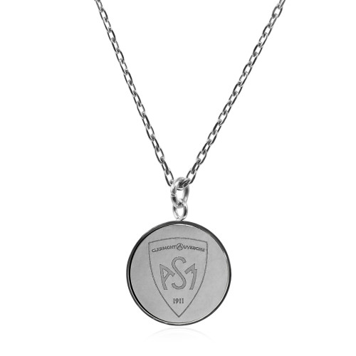 Collier ASM - acier argenté - Blason ASM - argenté brillant – Bijoux Officiels ASM Clermont