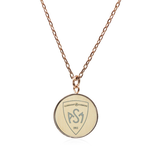 Collier ASM - acier rosé - Blason ASM - rosé brillant – Bijoux Officiels ASM Clermont