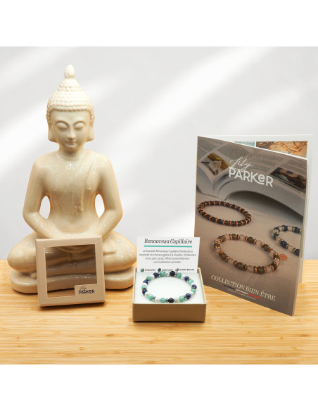 Bracelet "Renouveau Capillaire" - Howlite Blanche, Amazonite & Lapis Lazuli - Lily Parker