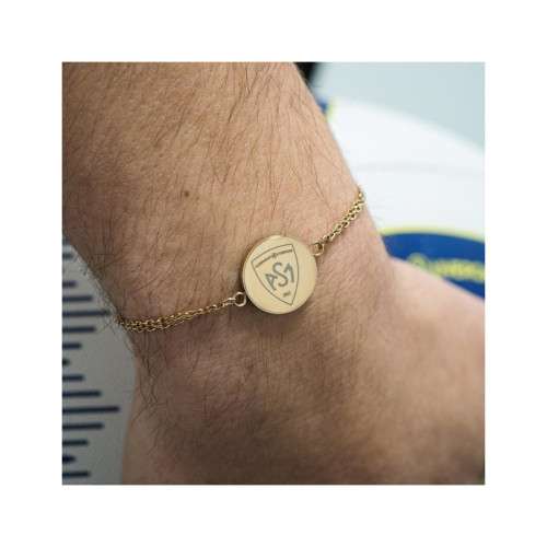 Bracelet ASM - acier rosé - Logo blason ASM - rosé brillant – Bijoux Officiels ASM Clermont 2