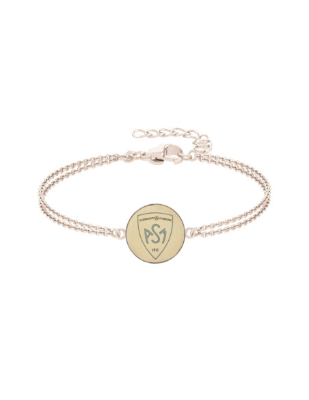 Bracelet ASM - acier rosé - Logo blason ASM - rosé brillant – Bijoux Officiels ASM Clermont