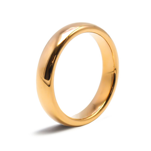 Alliance / Bague tungstène - PVD doré - intérieur confort - finition bombée & brillante - largeur 6mm - Carla Valenti