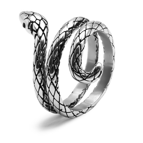 Bague en acier - serpent - Carla Valenti