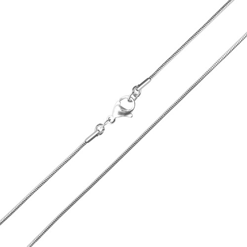 Chaine acier maille serpentine - largeur 1mm - 40+10cm - Carla Valenti