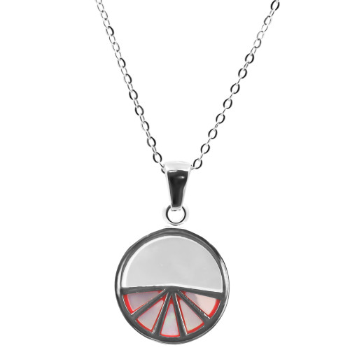 Collier en acier émail et nacre - 40+5cm - Carla Valenti