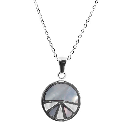 Collier en acier émail et nacre - 40+5cm - Carla Valenti