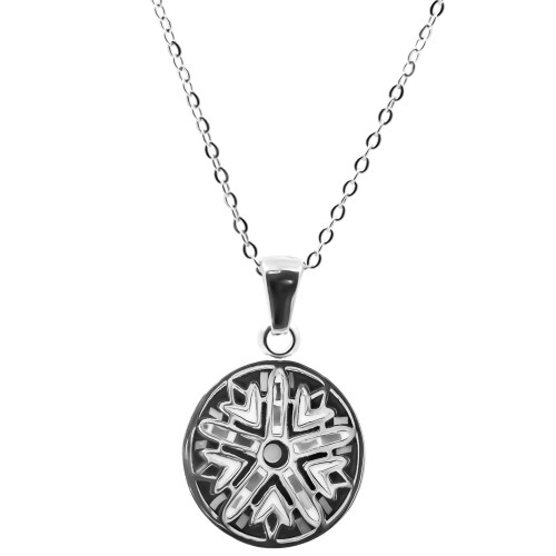 Collier en acier émail et nacre - 40+5cm - Carla Valenti