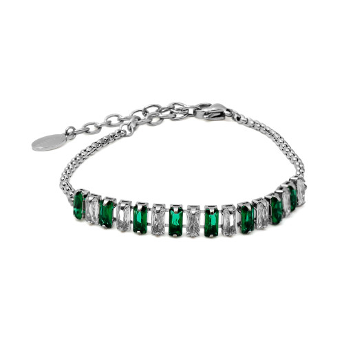 Bracelet acier tennis - 15+5cm - Carla Valenti