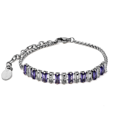 Bracelet acier tennis - 15+5cm - Carla Valenti