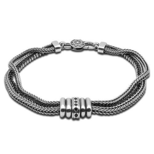 Bracelet Argentus Prime - argent rhodié, finition vieillie - William Spencer
