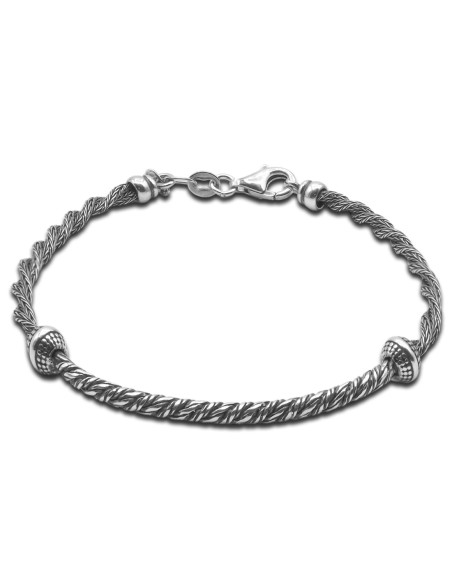 Bracelet Minimus - argent rhodié, finition vieillie - William Spencer