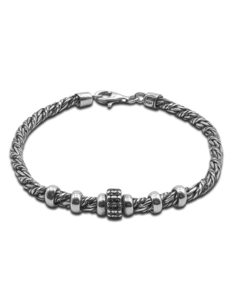 Bracelet Lumino - argent rhodié, finition vieillie - William Spencer