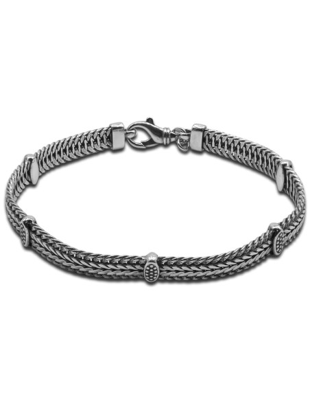 Bracelet Cobaltis - argent rhodié, finition vieillie - William Spencer