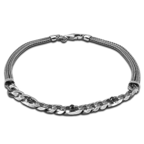 Bracelet Plenaris - argent rhodié, finition vieillie - William Spencer