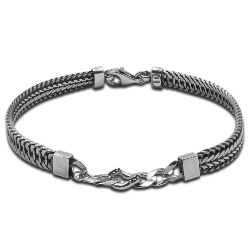 Bracelet Sideris - argent rhodié, finition vieillie - William Spencer