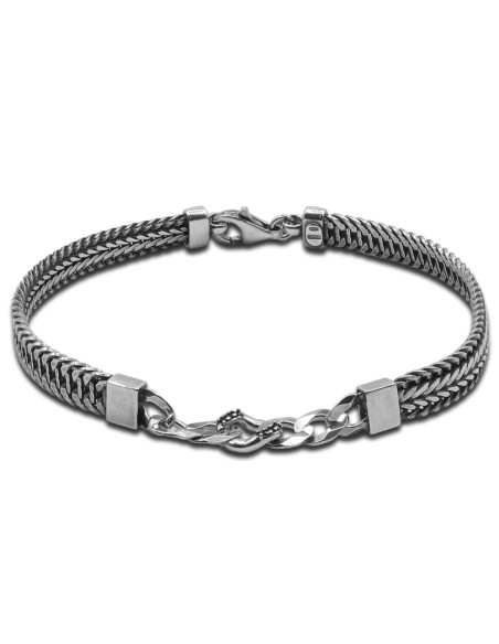 Bracelet Sideris - argent rhodié, finition vieillie - William Spencer