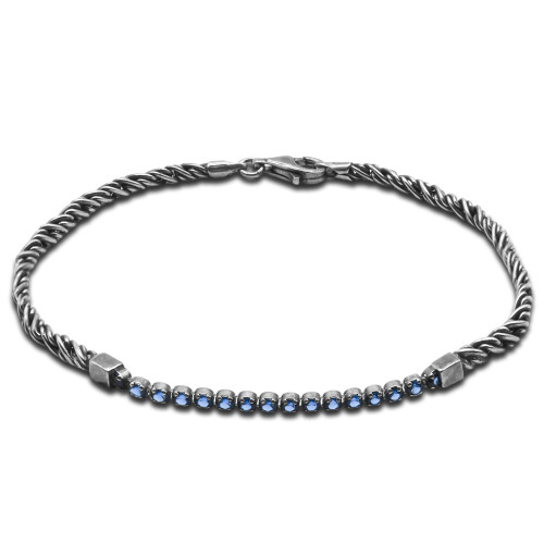 Bracelet Elytris - argent rhodié, finition vieillie - William Spencer
