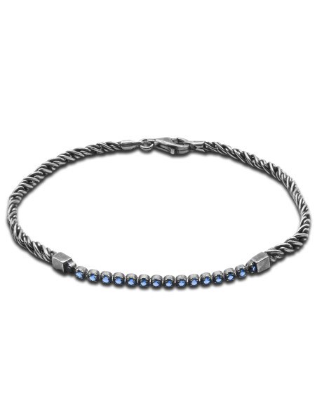 Bracelet Elytris - argent rhodié, finition vieillie - William Spencer