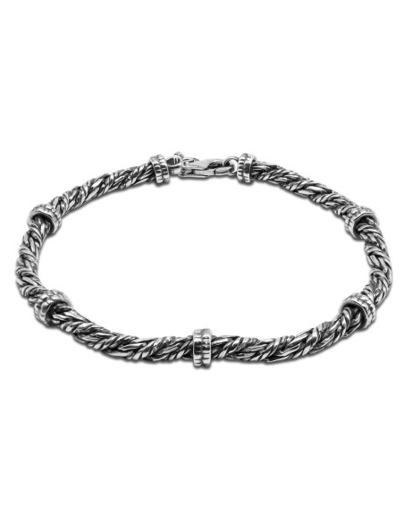 Bracelet Manillis - argent rhodié, finition vieillie - William Spencer