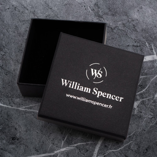 Bracelet Aegis Rex - acier et cuir italien marron, manille - William Spencer 2